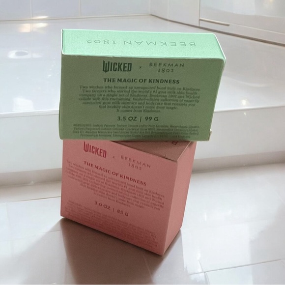 BEEKMAN 1802 x WICKED LIMITED PINK & GREEN PERFECTION SET IF 2 GOAT MILK SOAP 🐐 - Picture 3 of 3